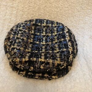 Eugenia Kim Black and Gold Tweed Hat